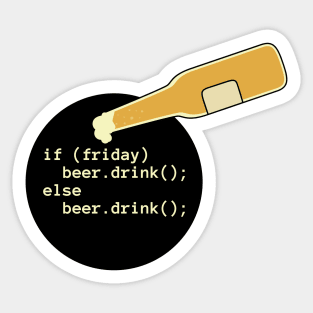 Programmer - Beer time Sticker